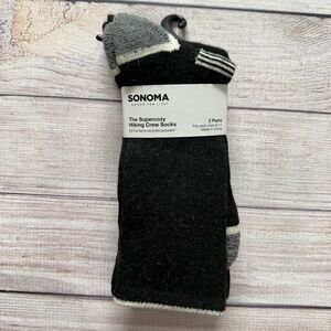 Kohl's Sonoma Hiking Crew Socks 2 Pairs Size 9-11 NWT